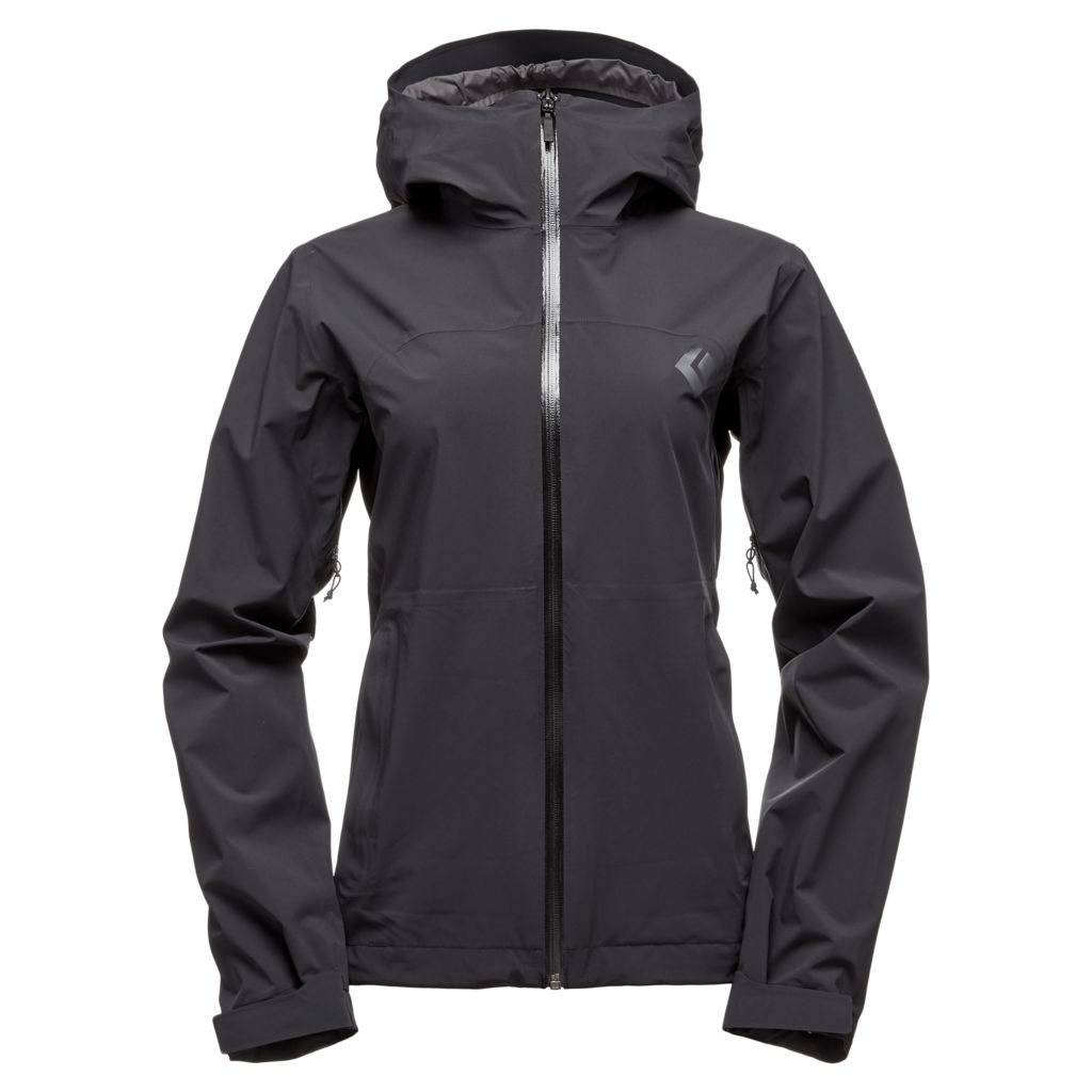 Black Diamond Stormline Stretch Rain Shell Jakke Dame Svarte | 128-CHGPSX