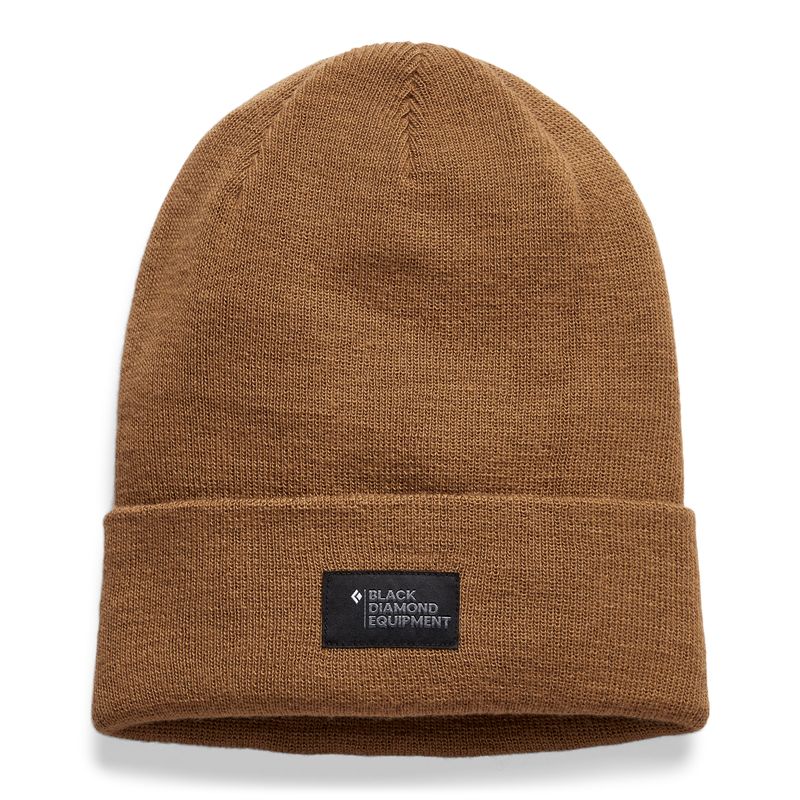 Black Diamond Badge Beanie Accessories Unisex Brune | 421-FMCDGX