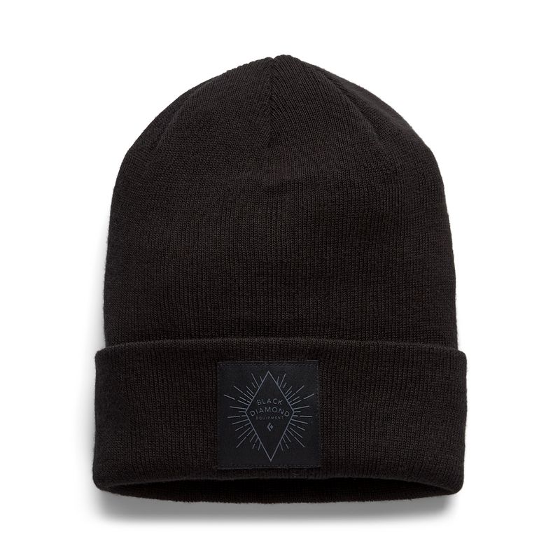 Black Diamond Badge Beanie Accessories Unisex Svarte | 650-TKREFW