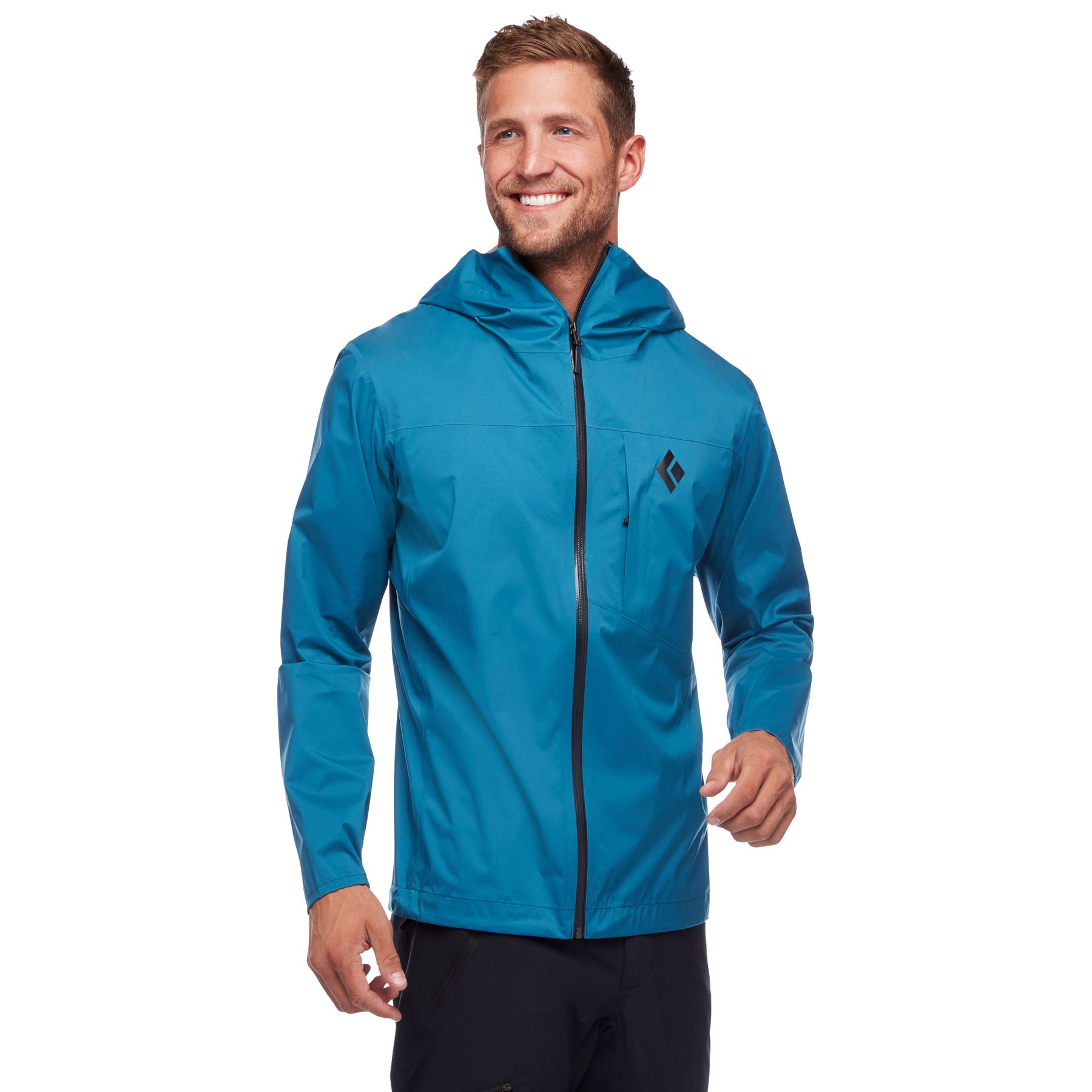 Black Diamond Fineline Stretch Rain Shell Jakke Herre Blå | 782-JFUWGA