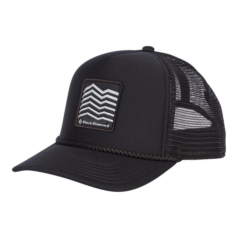 Black Diamond Flate Bill Trucker Hat Accessories Unisex Svarte | 714-RXPMGH