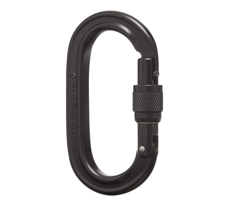 Black Diamond Oval Screwgate Karabiner Unisex Svarte | 406-PSOGXZ