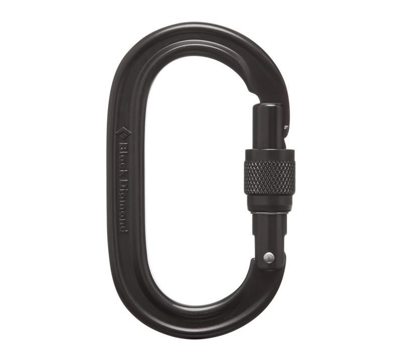 Black Diamond Oval Screwgate Karabiner Unisex Svarte | 406-PSOGXZ