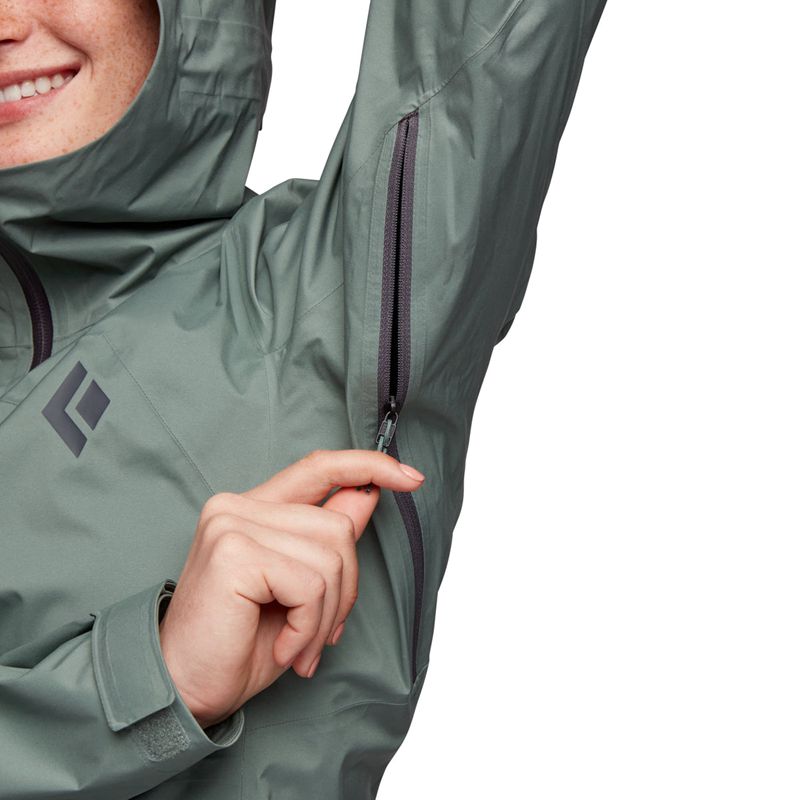 Black Diamond Stormline Stretch Rain Shell Jakke Dame Grønn | 473-OWLKUI