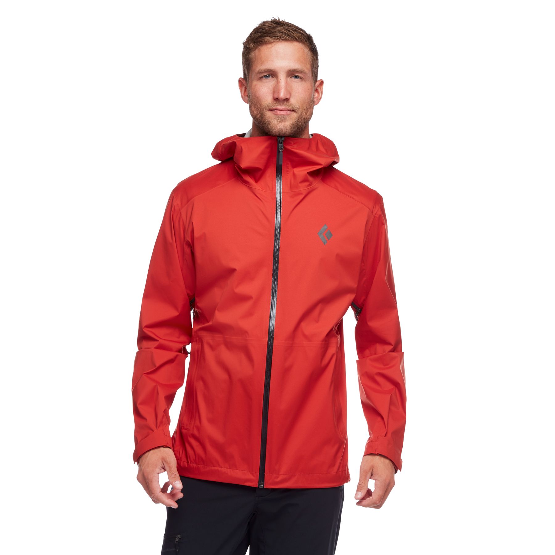 Black Diamond Stormline Stretch Rain Shell Jakke Herre Rød | 538-NEQTRM