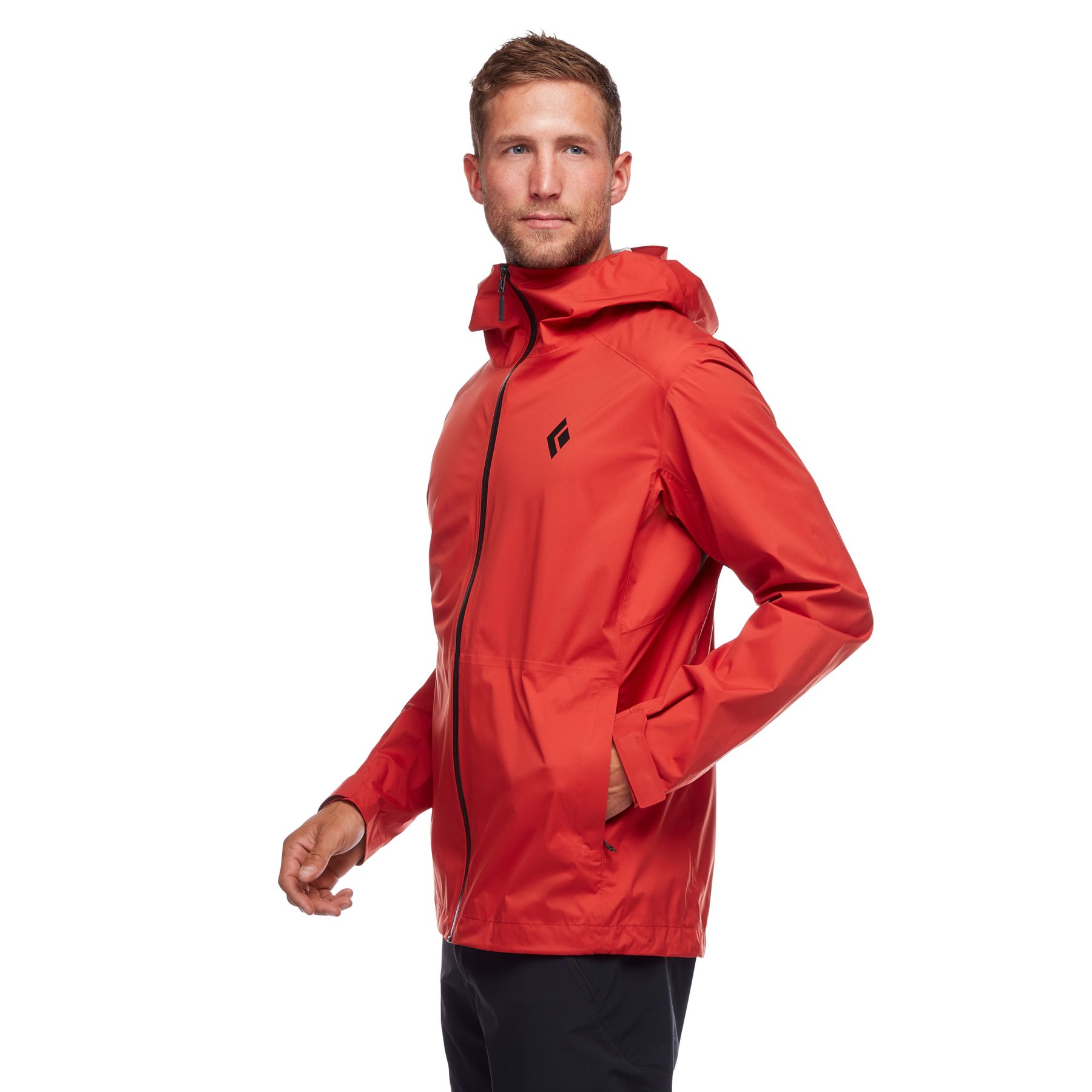 Black Diamond Stormline Stretch Rain Shell Jakke Herre Rød | 538-NEQTRM