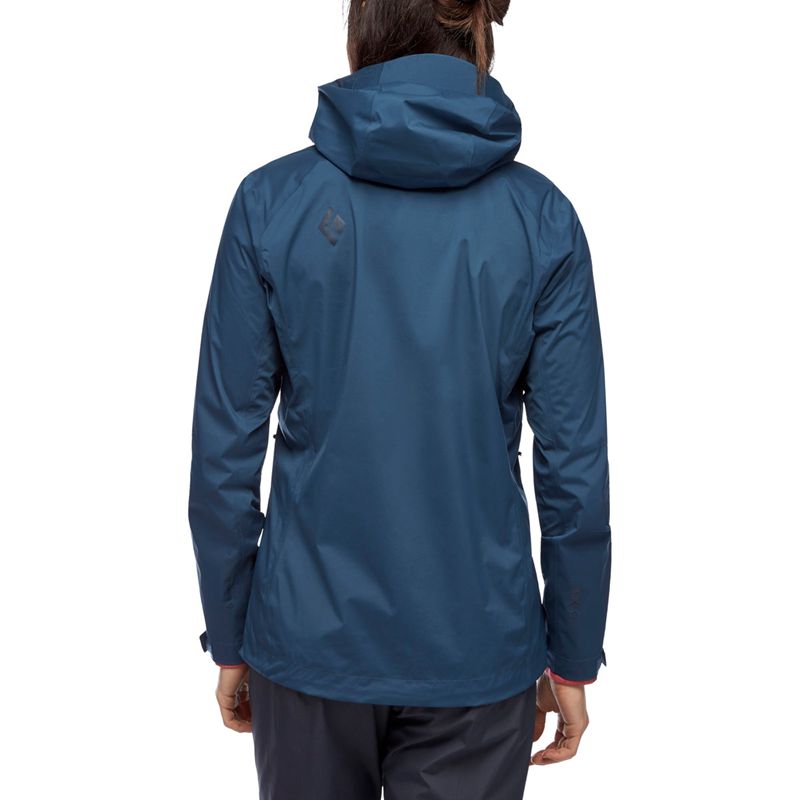 Black Diamond Stormline Stretch Rain Shell Jakke Dame Blå | 570-VWMYZD