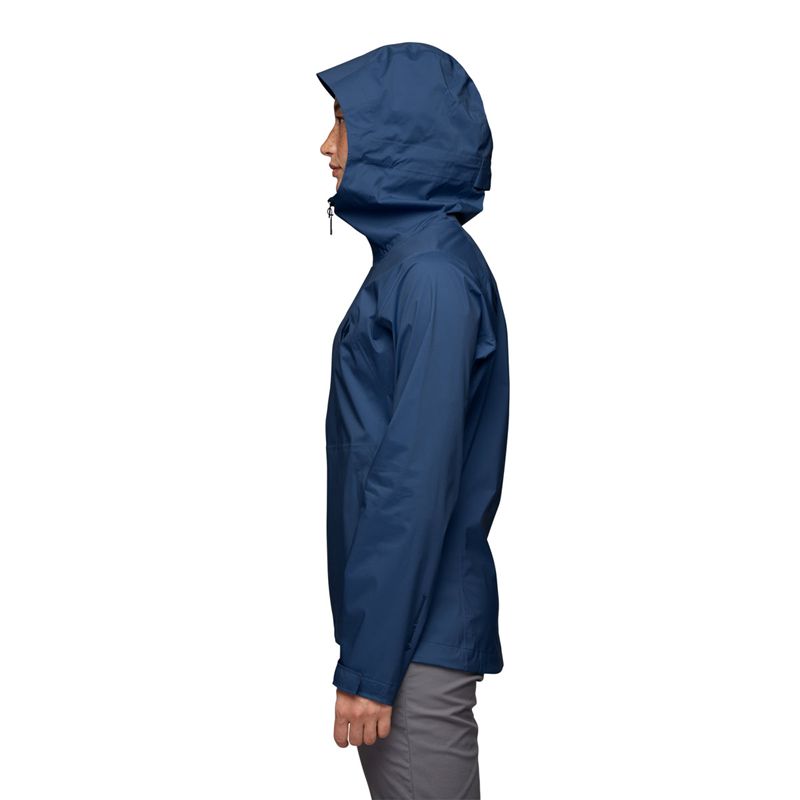 Black Diamond Stormline Stretch Rain Shell Jakke Dame Blå | 570-VWMYZD