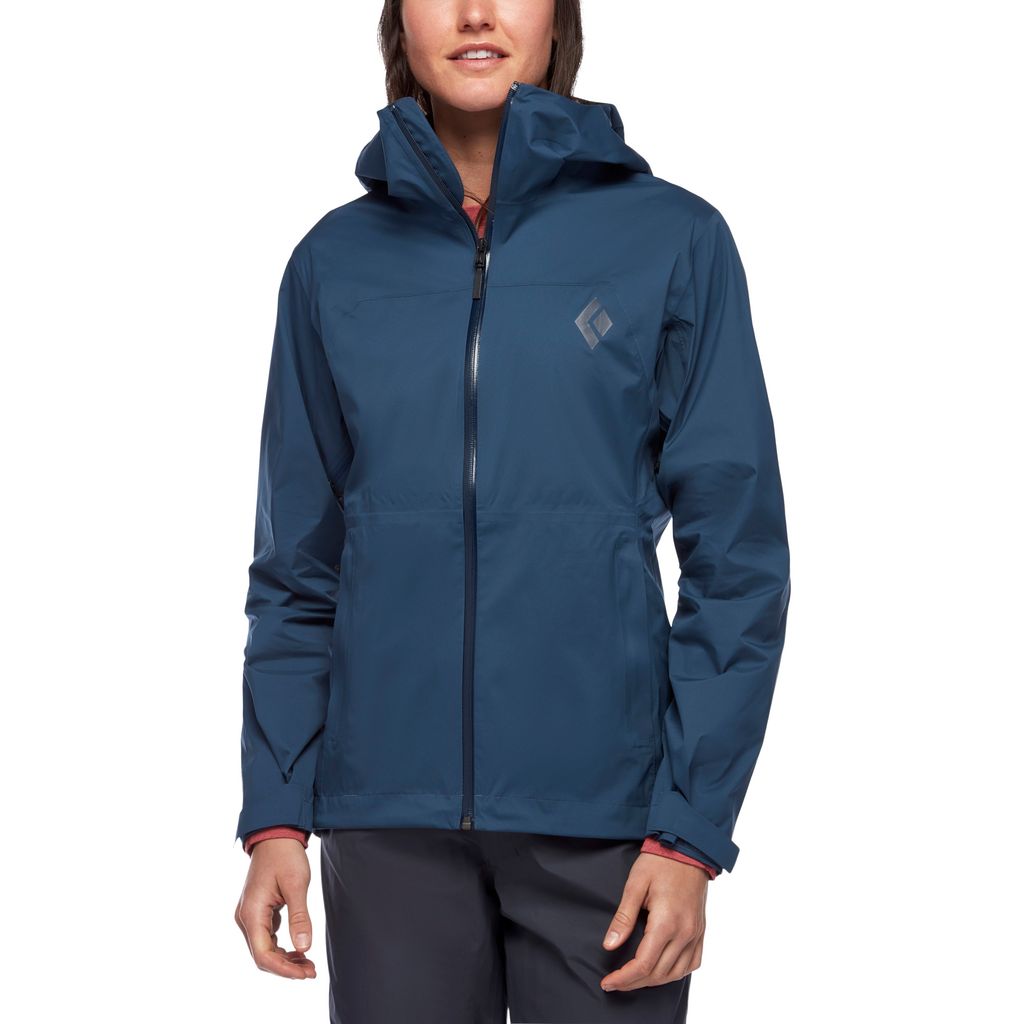 Black Diamond Stormline Stretch Rain Shell Jakke Dame Blå | 570-VWMYZD