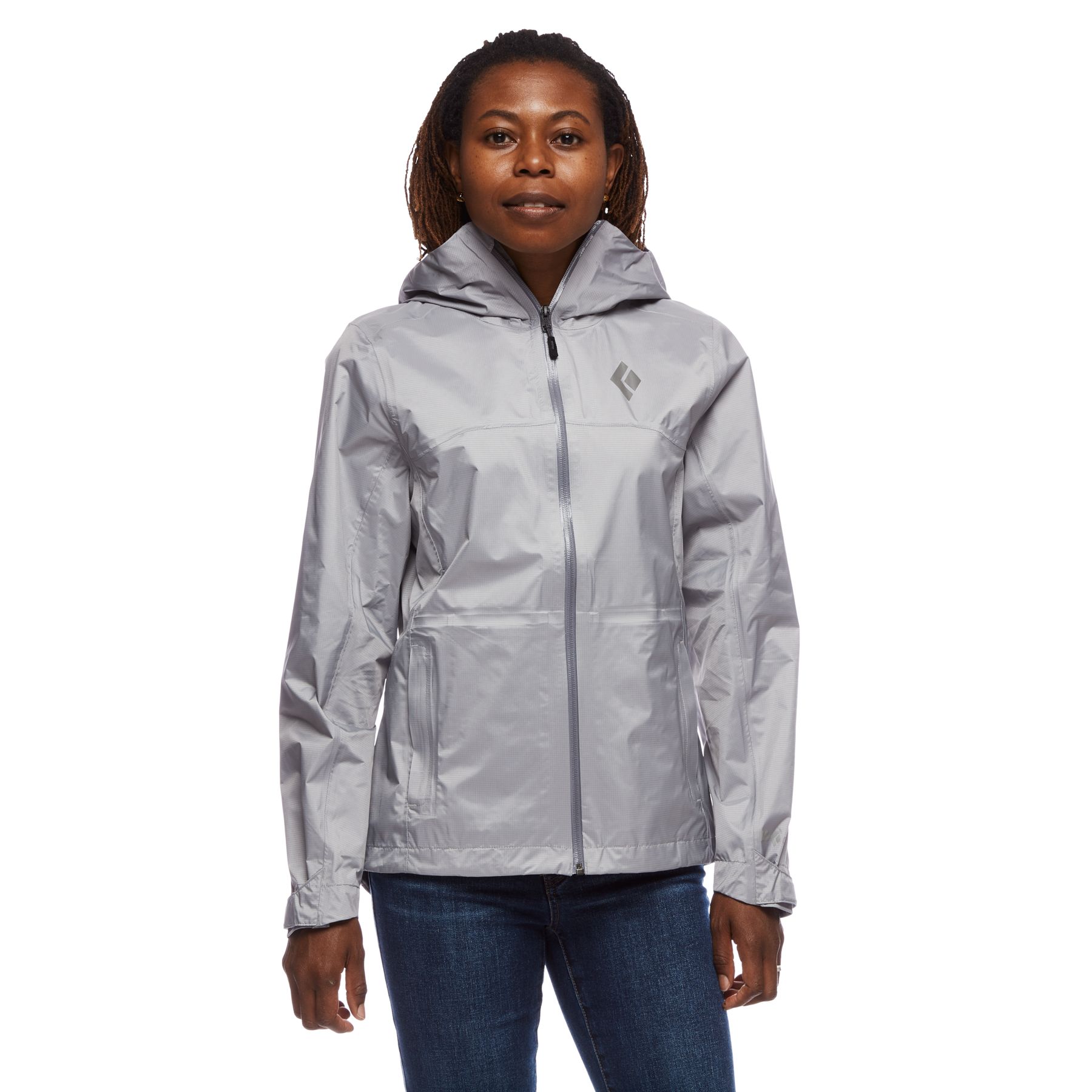 Black Diamond Treeline Rain Shell Jakke Dame Grå | 650-WRHIPV