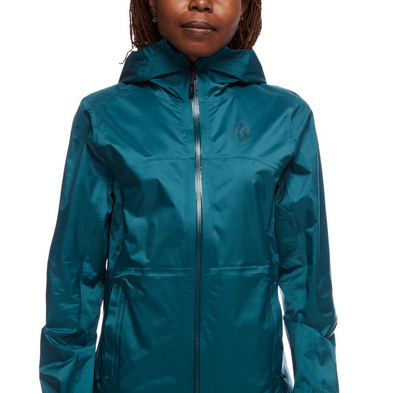 Black Diamond Treeline Rain Shell Jakke Dame Dyp Grønn | 945-HDYABN