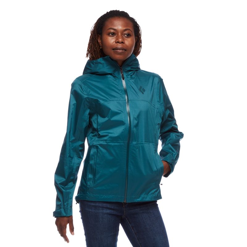 Black Diamond Treeline Rain Shell Jakke Dame Dyp Grønn | 945-HDYABN